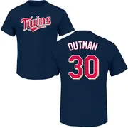 Men's Minnesota Twins ＃30 James Outman Navy Roster Name & Number T-Shirt