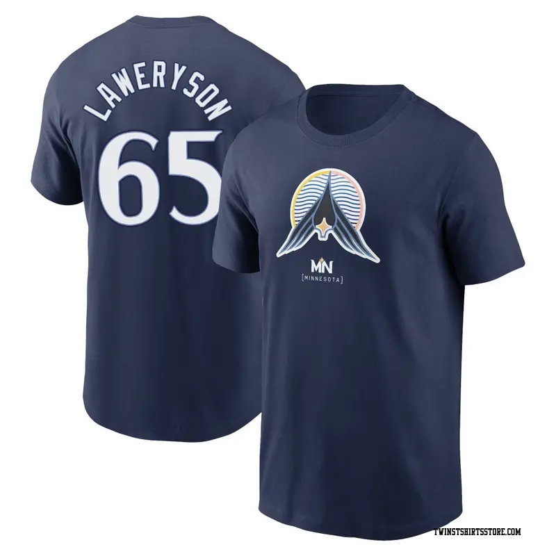 Men's Minnesota Twins ＃65 Cody Laweryson Navy 2024 City Connect Name & Number T-Shirt