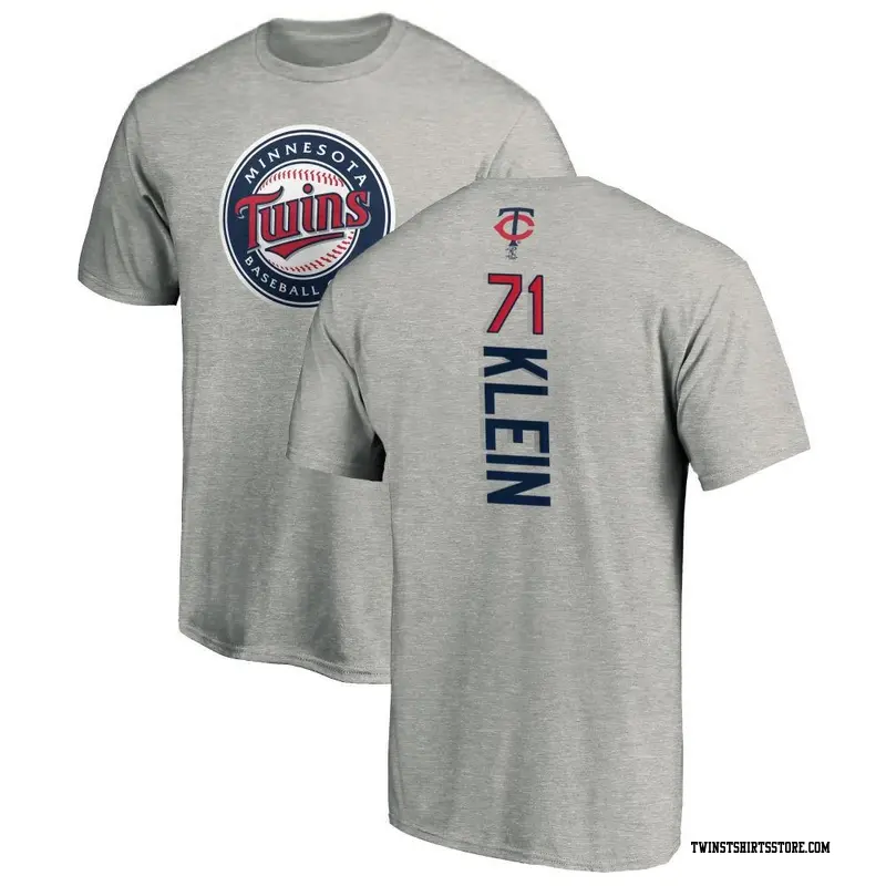Men's Minnesota Twins ＃71 John Klein Ash Backer T-Shirt