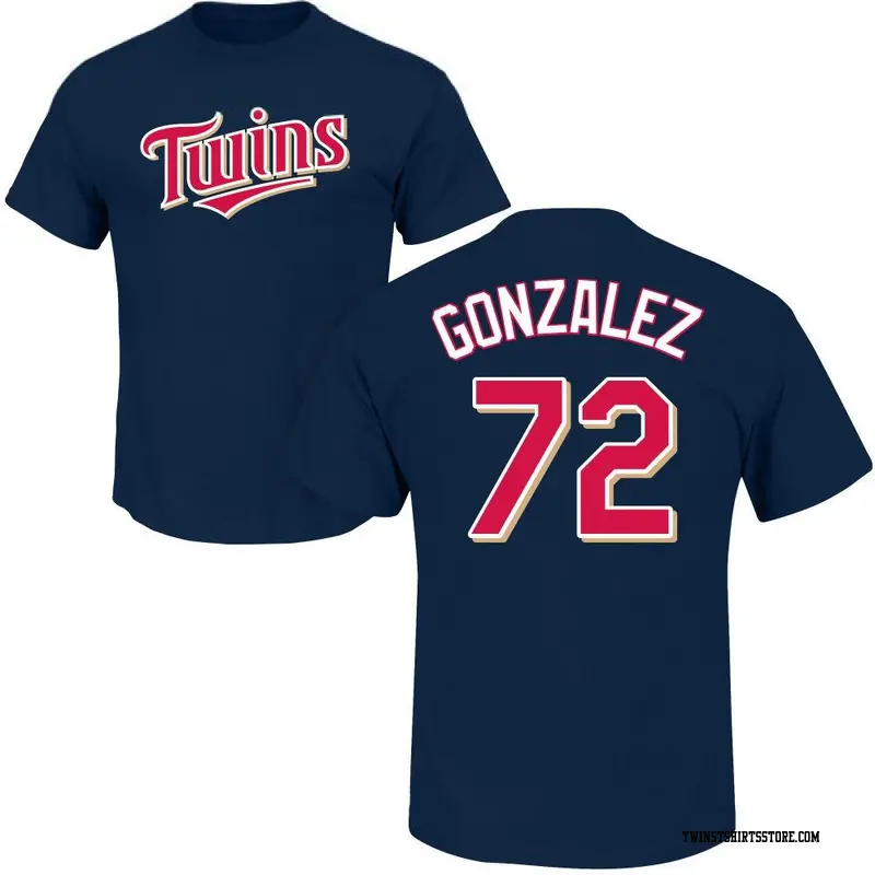 Men's Minnesota Twins ＃72 Gabriel Gonzalez Navy Roster Name & Number T-Shirt