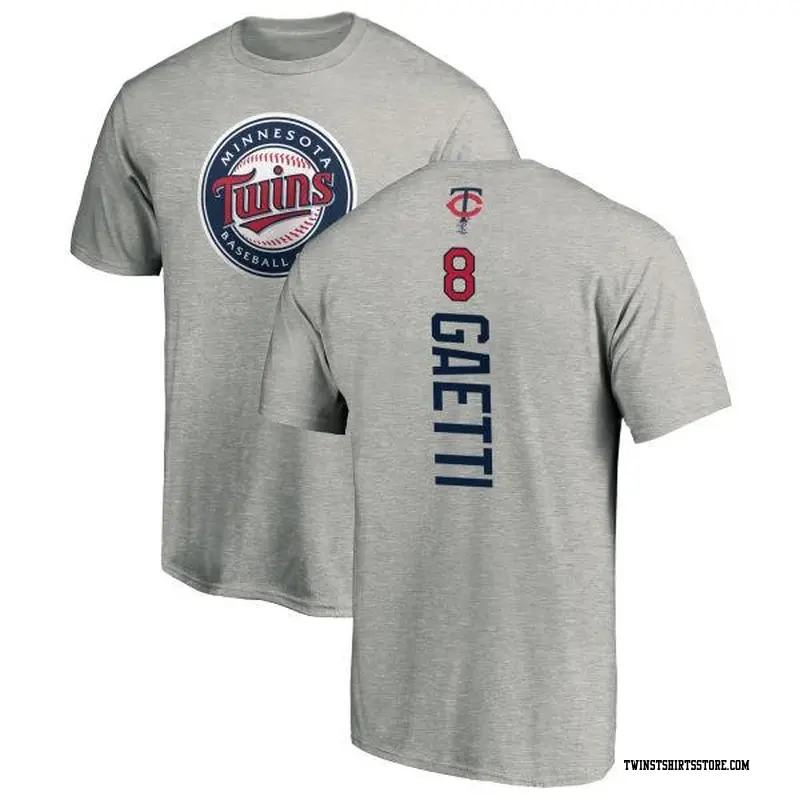Men's Minnesota Twins ＃8 Gary Gaetti Ash Backer T-Shirt