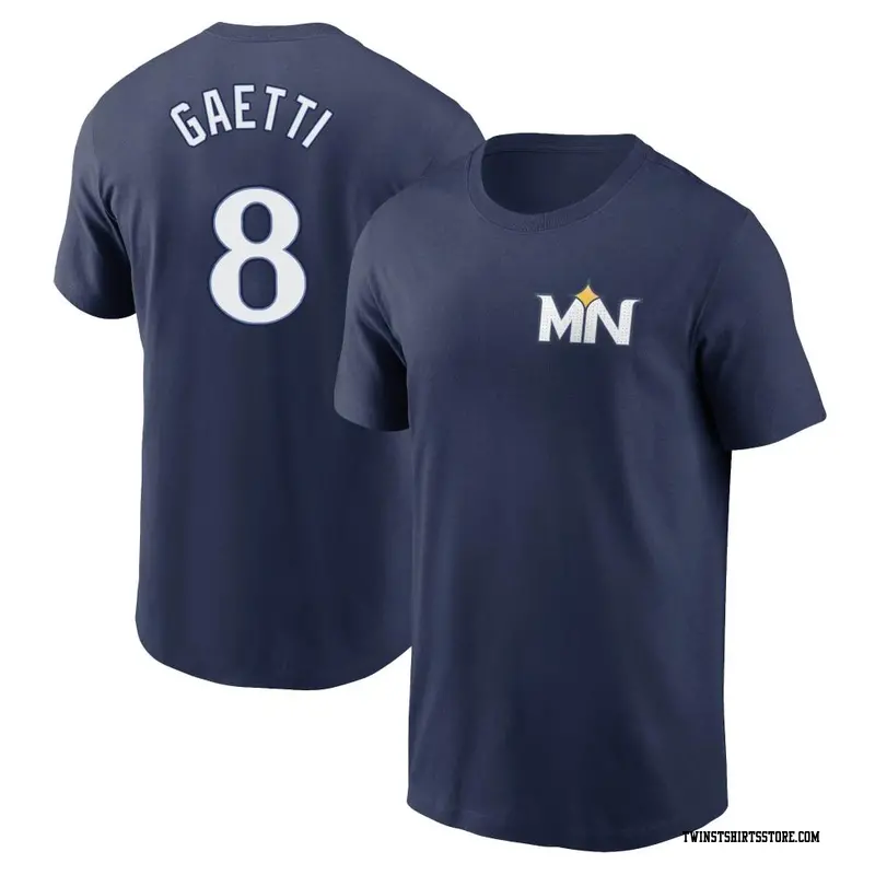 Men's Minnesota Twins ＃8 Gary Gaetti Navy 2024 City Connect Fuse Name & Number T-Shirt
