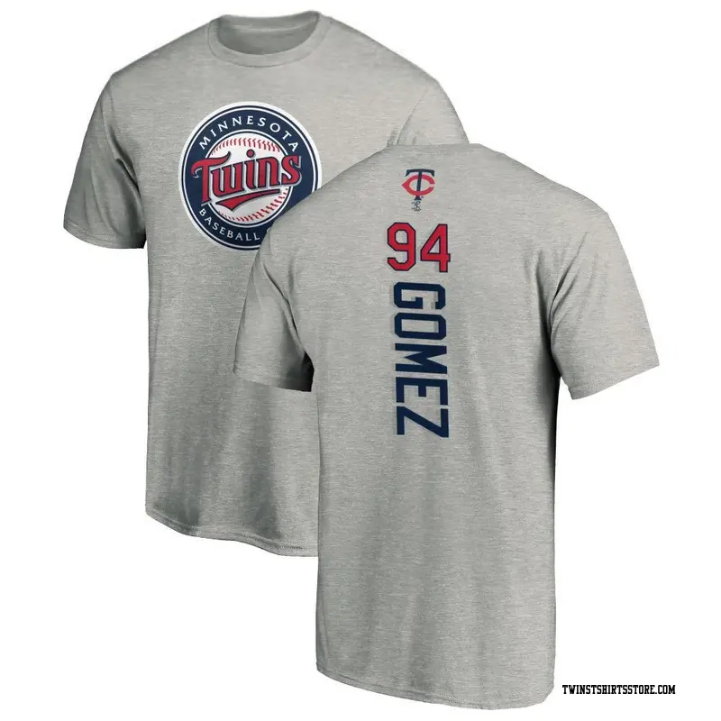 Men's Minnesota Twins ＃94 Yoendrys Gomez Ash Backer T-Shirt