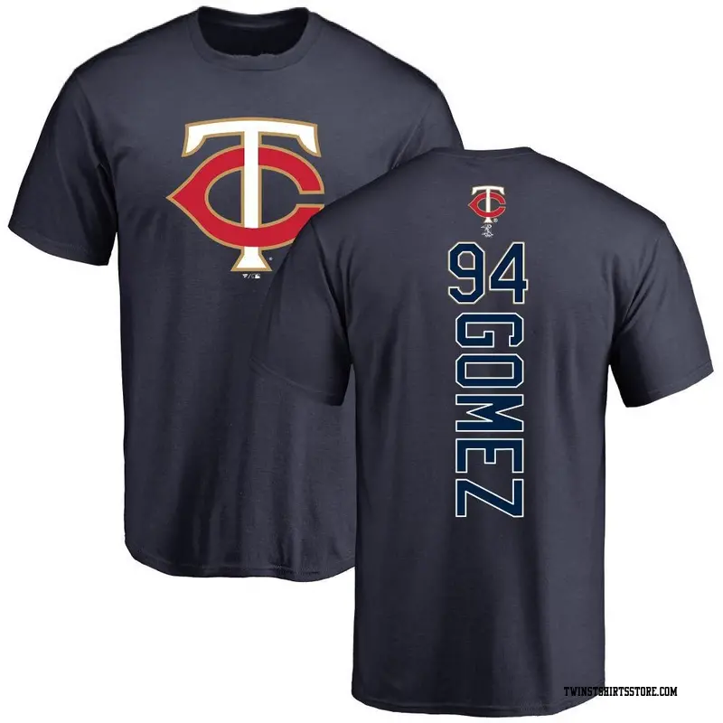 Men's Minnesota Twins ＃94 Yoendrys Gomez Navy Backer T-Shirt
