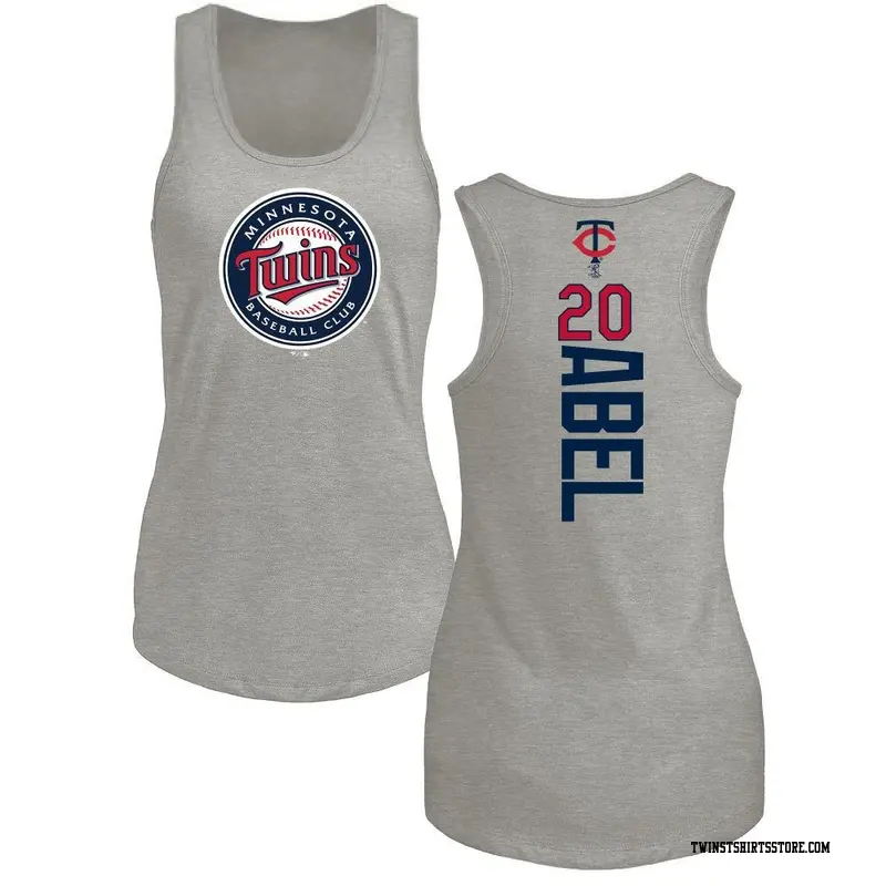 Women's Minnesota Twins ＃20 Mick Abel Ash Backer Tank Top