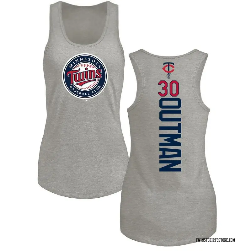 Women's Minnesota Twins ＃30 James Outman Ash Backer Tank Top