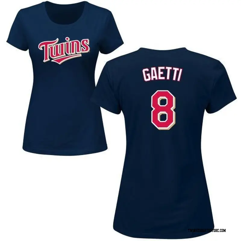 Women's Minnesota Twins ＃8 Gary Gaetti Navy Roster Name & Number T-Shirt