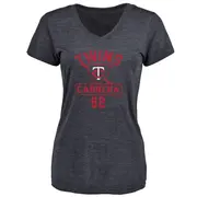Women's Minnesota Twins ＃92 Genesis Cabrera Navy Base Runner T-Shirt