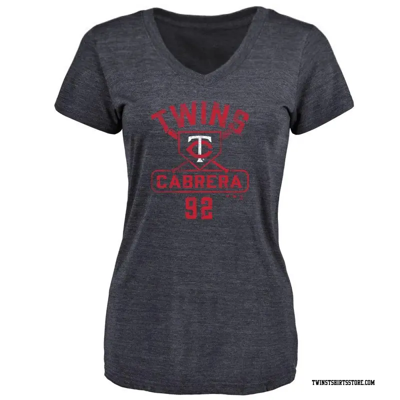Women's Minnesota Twins ＃92 Genesis Cabrera Navy Base Runner T-Shirt
