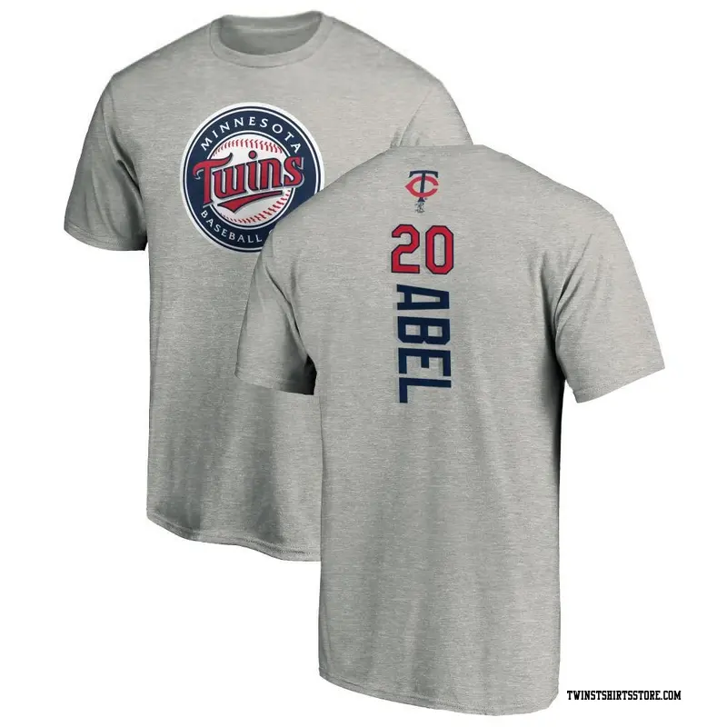 Youth Minnesota Twins ＃20 Mick Abel Ash Backer T-Shirt