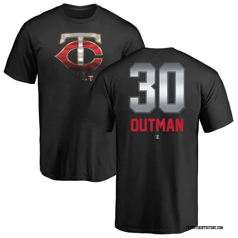 Youth Minnesota Twins ＃30 James Outman Black Midnight Mascot T-Shirt