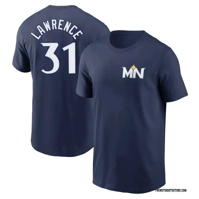 Youth Minnesota Twins ＃31 Justin Lawrence Navy 2024 City Connect Fuse Name & Number T-Shirt