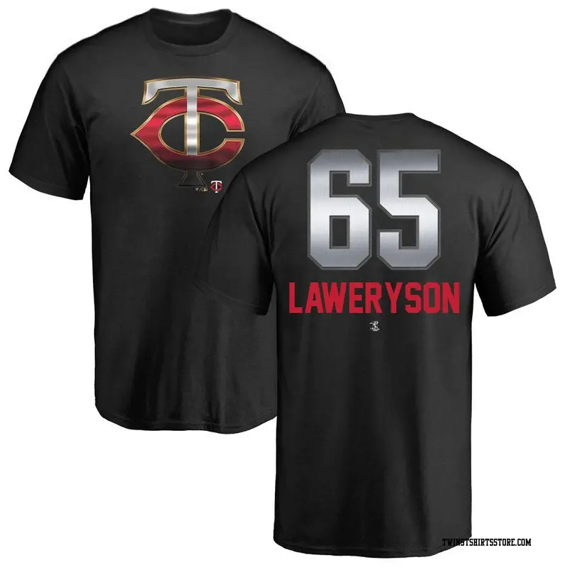 Youth Minnesota Twins ＃65 Cody Laweryson Black Midnight Mascot T-Shirt
