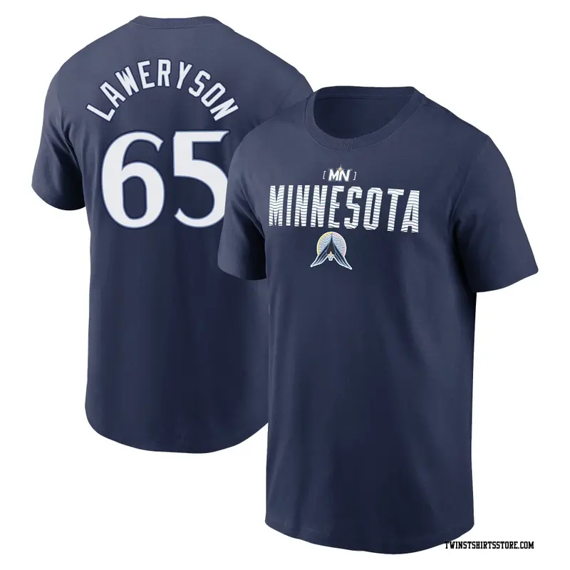 Youth Minnesota Twins ＃65 Cody Laweryson Navy 2024 City Connect Graphic Name & Number T-Shirt