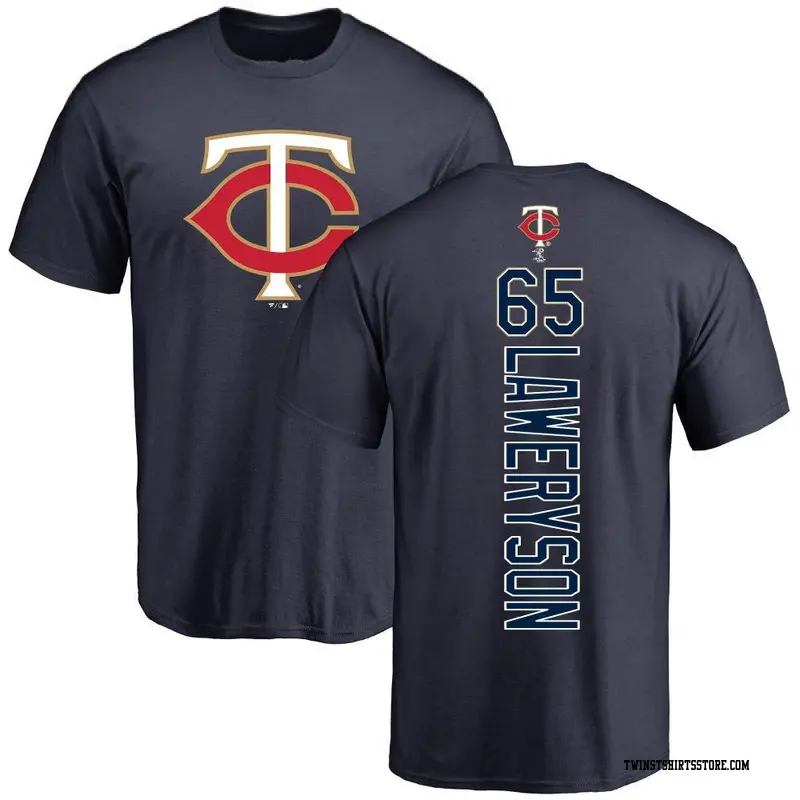 Youth Minnesota Twins ＃65 Cody Laweryson Navy Backer T-Shirt