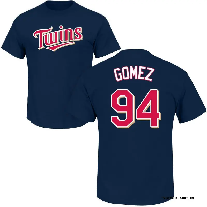 Youth Minnesota Twins ＃94 Yoendrys Gomez Navy Roster Name & Number T-Shirt